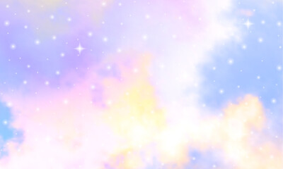 Aufkleber - Abstract starlight and pink and purple clouds stardust, blink, background, presentation, star, concept, magazine, powerpoint, website, marketing