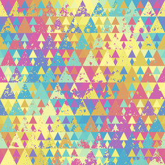 Aufkleber - Colorful Aztec Fabric, Wallpaper and Home Decor. Abstract seamless tileable pattern. Triangles aztec background. Vector image.