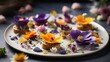 Explore the floral elements in food. Highlight dishes infused with floral notes, or focus on edible flowers that enhance the visual and aromatic aspects.- Generative AI