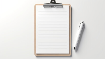 pin note, a checklist, electric white background, minimalist created with Generative Ai