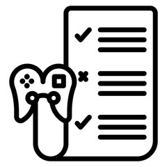 Game Evaluation icon vector image. Can be used for Game Development.