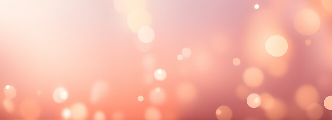 Poster - Delicate elegant graceful airy festive background with beautiful bokeh of the trendy color Peach Fuzz Color of the year 2024.