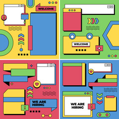 pop art social media template instagram