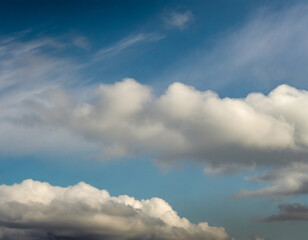 Wall Mural - Minimalist Cloud Background image of blue sky with white clouds