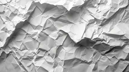 Poster - The crumpled white paper is an abstract shape background with space for text.