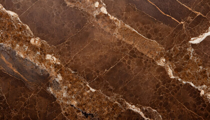 Wall Mural - Elegant, rustic, dark brown marble tile pattern surface