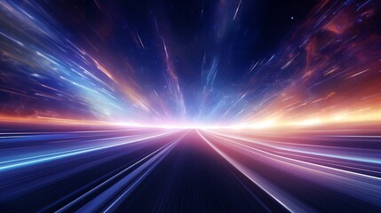Wall Mural - vibrant interstellar journey: abstract new age space background with intergalactic highway, perfect 