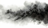 Fototapeta  - Massive Black Cloud of Smoke Hovering in Air