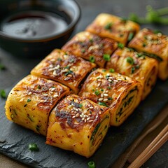 Wall Mural - Tamagoyaki On A Plate