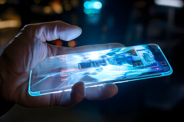hand holding smartphone