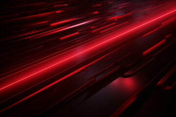 Wall Mural - Red light effect glows in the dark.