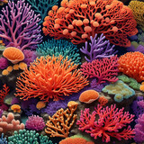 Fototapeta Do akwarium - coral reef and coral