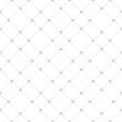 Subtle grid vector seamless pattern. Abstract geometric minimal texture with thin diagonal cross lines, nodes, squares, rectangles, mesh, lattice, grill. Simple white and gray checkered background