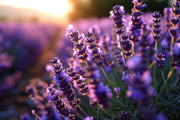 field of lavender flowers 