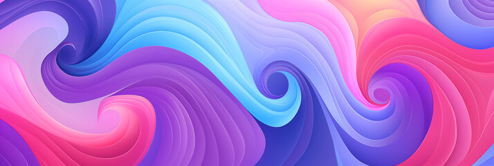 Wall Mural - Abstract colorful waves background banner. Panoramic web header with copy space. Wide screen wallpaper