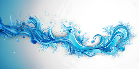 abstract water wave, blue splash of water, splashing wave