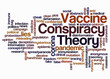 Word Cloud with VACCINE CONSPIRACY THEORY concept create with text only