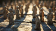 © paco - Unidos en Diversidad: Figuras Abstractas en Luz y Sombra