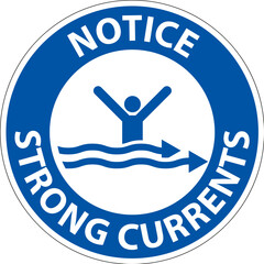 Wall Mural - Water Safety Sign Notice - Strong Currents