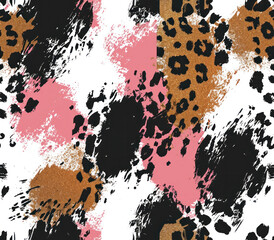 animalistic pattern design, black with gold colours 