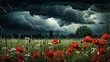 Beautiful picture showing a storm in summer