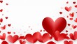 © Claudio - love valentine background with red petals of hearts on background vector banner postcard background the 14th of february png image