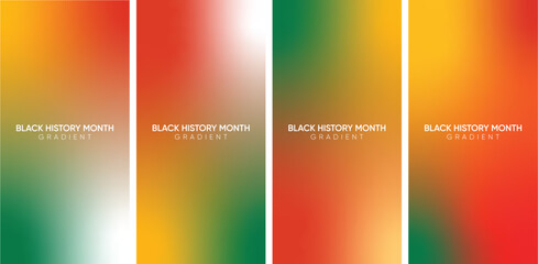 Black History Month Theme Gradient Pack Background Vector