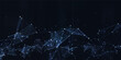 © PST Vector - Digital technology futuristic internet network connection dark black background, blue abstract cyber information communication, Ai big data science, innovation future tech, line illustration vector 3d