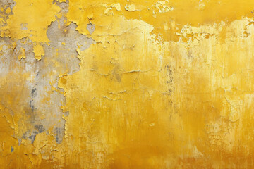 Poster - Textured background of a grunge golden yellow plaster wall