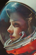 Frau im Raufanzug - Astronautin