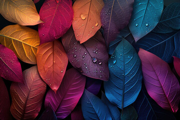 Sticker - Colorful leaves