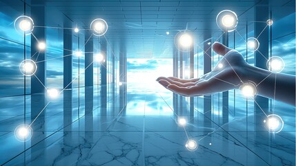 Poster - A value-added services symbolizes business success. Generative AI.