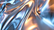 Chrome Melting Holographic Liquid Metal Leather Fabric Wallpaper Background