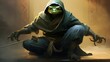 Frog ninja character concept AI generated image