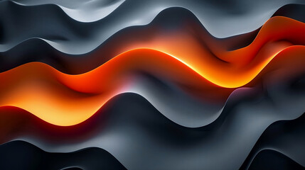 Poster - abstract orange background