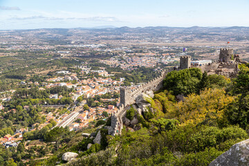 Wall Mural - Ancient Moorish Castle  (Castelo dos Mouros). Sintra city,  Portugal.