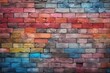 © Elizabeth - Brickwall background with captivating hues and unique arrangements. Generative AI