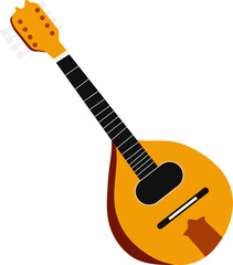 Poster - Mandolin in flat style