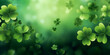 Abstract dark green lucky shamrock leaves background, Saint Patrick Day concept