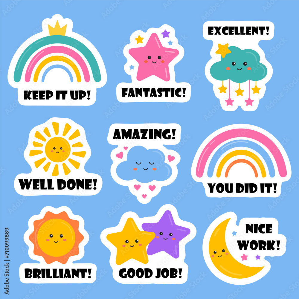 School labels for teachers, good job, well done, nice work reward ...
