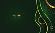 © Rizky - Dark green luxury premium background with gold line shape