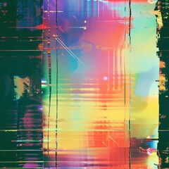 Wall Mural - Abstract digital glitch effect, seamless tile pattern