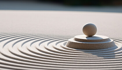 Poster - Tranquil stone circle balances nature harmony and spirituality generated by AI