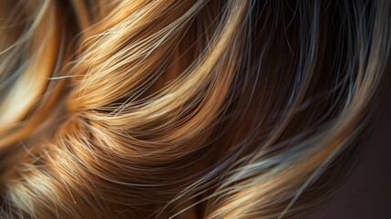 Canvas Print - A detailed shot showcasing the beauty and texture of a woman's long hair. Perfect for hair care and beauty-related projects