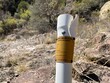 A mine claim marker in the Arizona desert