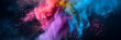 Abstract backgroud - A Colorful Powder Cloud: Holi Festival Magic