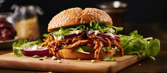 Vegetarian pulled chicken used for plant-based burgers.