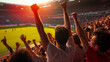 © AndyGordon - Excited fans cheering in the stadium during a match