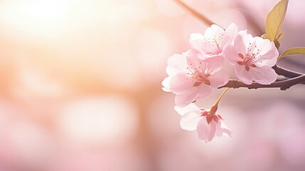 Wall Mural - flowers sakura spring background illustration pink petals, beauty nature, season tree flowers sakura spring background