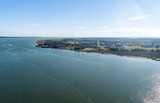 Fototapeta Sawanna - Aerial view of the United States Marine Corp training base, Parris Island in South Carolina
